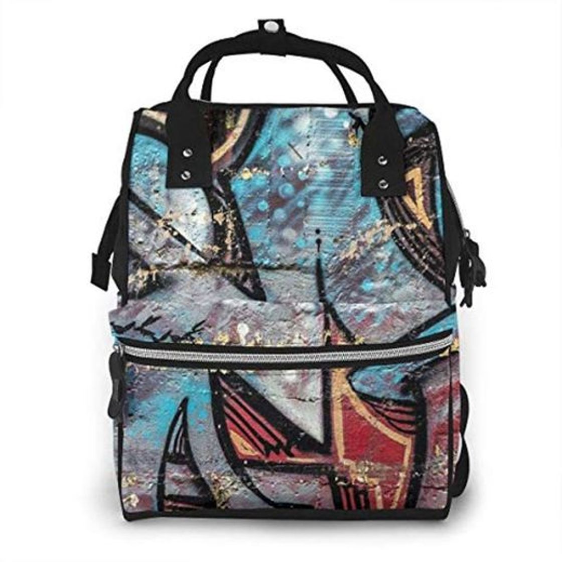 Products JUKIL Mochila de pañales Street Artisc Graffiti Waterproof Mummy Backpack Cost Efficient