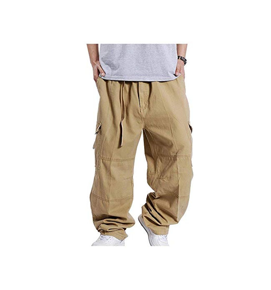 Fashion Pantalones Hip Hop para Hombre Pantalones Cargo Estilo Hipster Baggy Rap Pierna