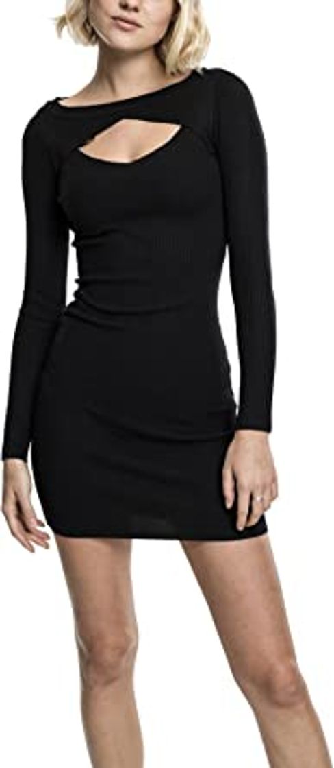 Social Urban Classics Ladies Cut out Dress Vestido, Rojo