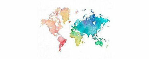 Mapa mundi colorido