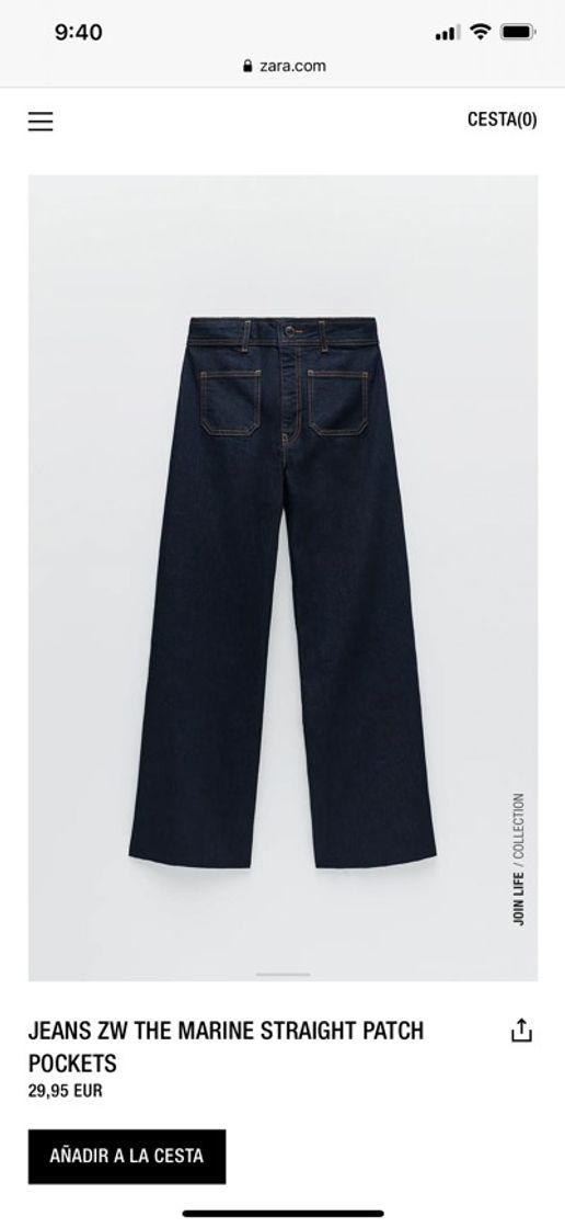 Productos ZW THE MARINE STRAIGHT PATCH POCKET JEANS