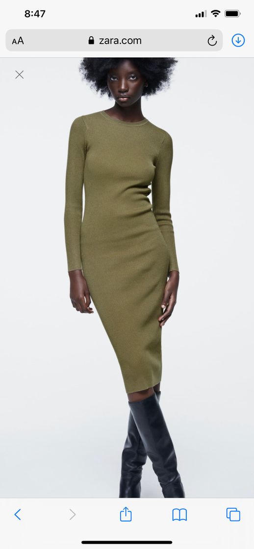 Product VESTIDO TUBO PUNTO - Khaki claro