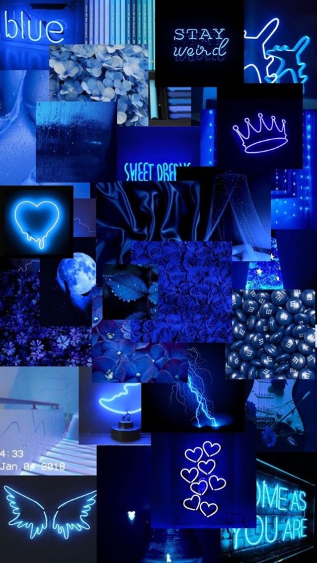 Moda Wallpaper neon blue