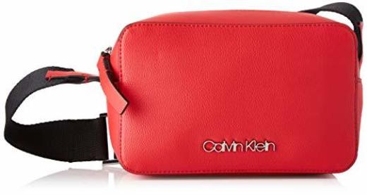 Calvin Klein - Strap Sml Camera Bag, Bolsos bandolera Mujer, Rojo