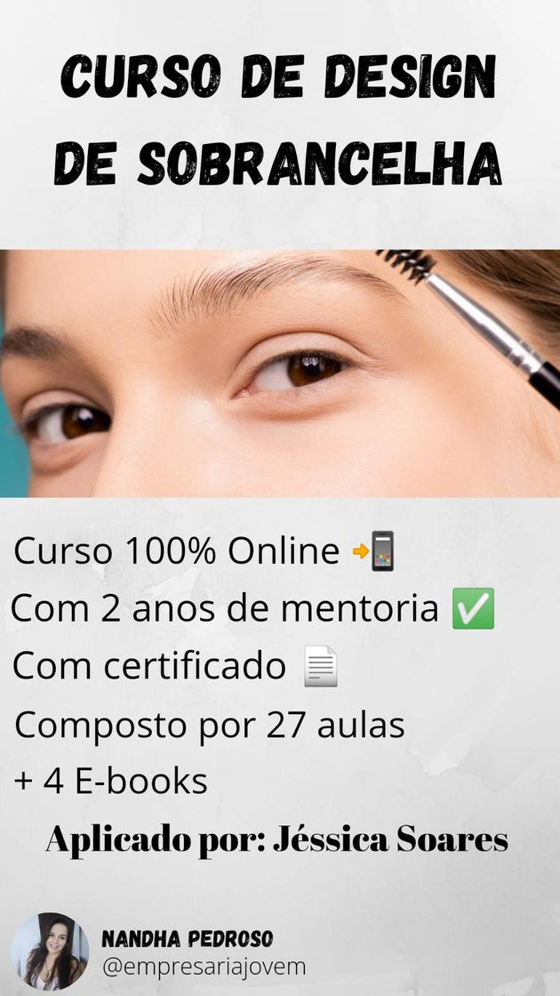 Fashion Curso online de Design de Sobrancelha