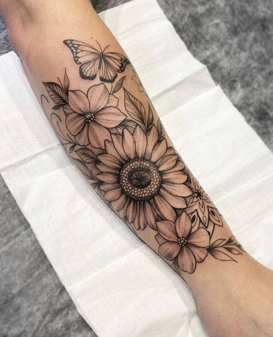 Fashion Tatuagem floral