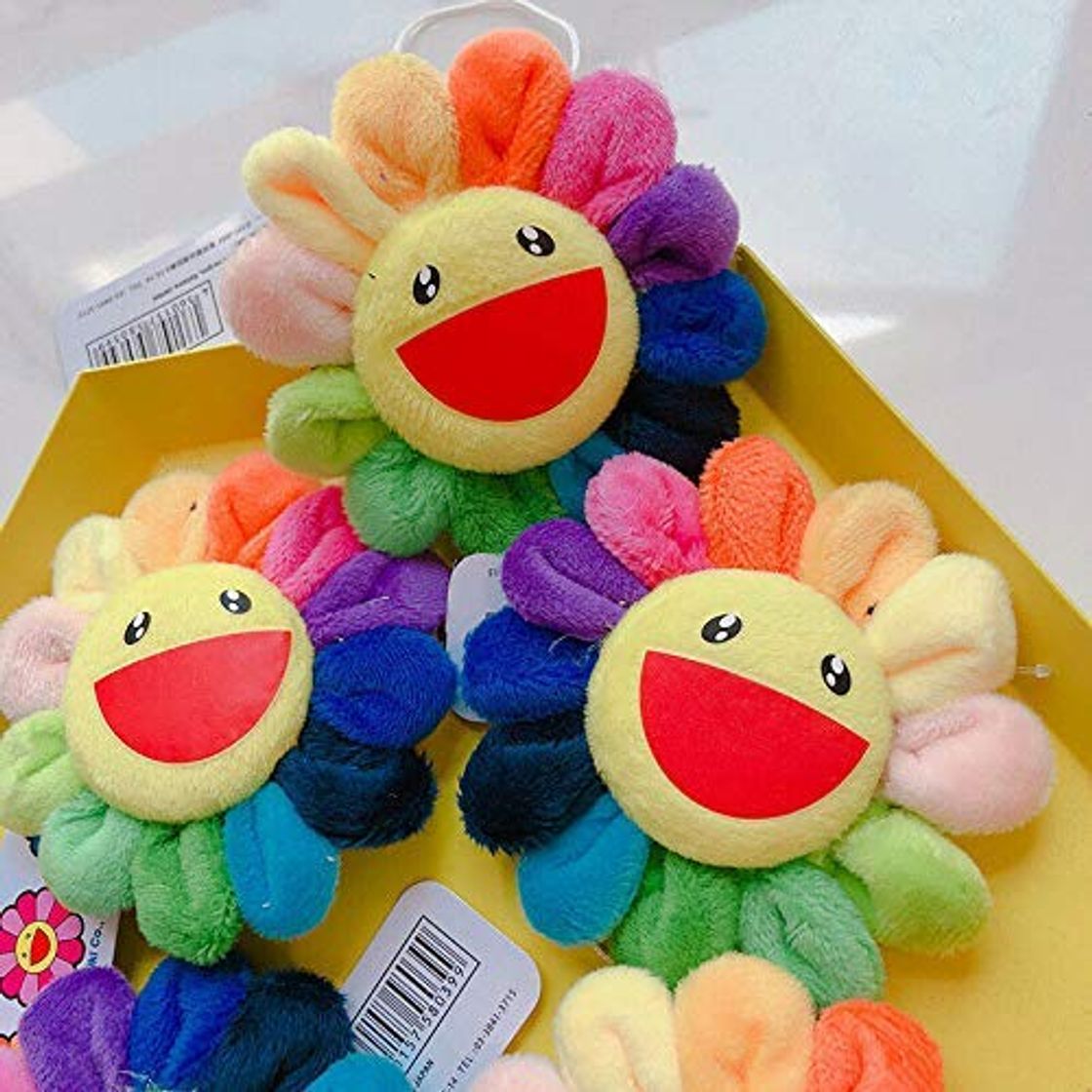 Producto Xin Yao Store Juguete Suave 2020 Última Flor Caliente Takashi Murakami Kiki Kaikai Broche Arco Iris Girasol Pin Insignia Correa Peluche Lindo Juguete