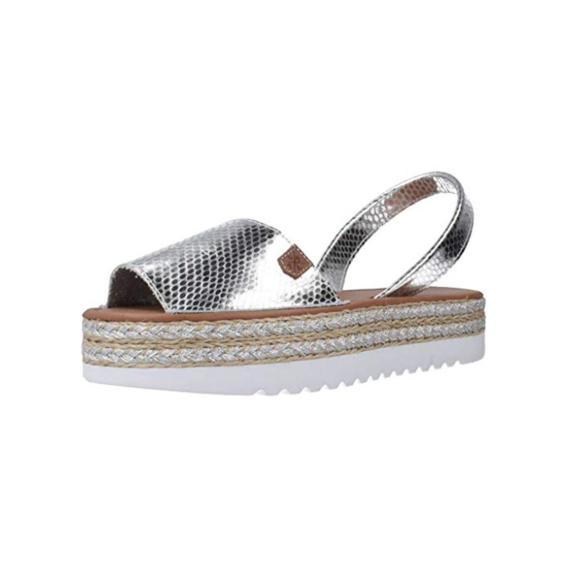 Products Menorquinas Popa Sandalias Chanclas Mujer SAONA para Mujer Plateado 41 EU