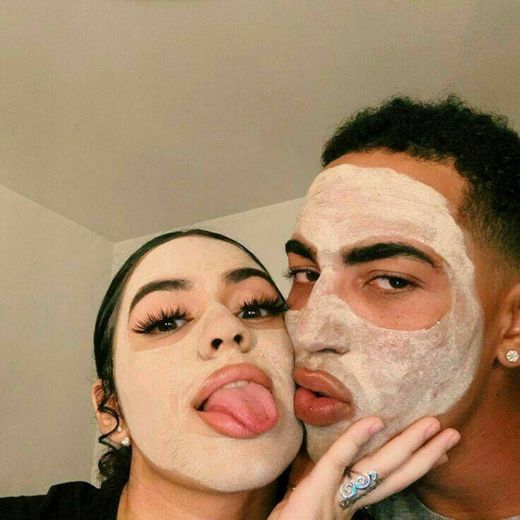 Casal:) skin care🥰❤🤍