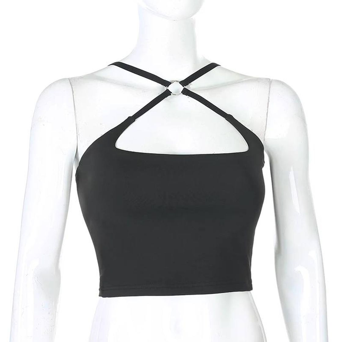 Social Black crop top