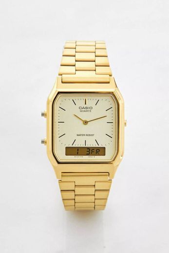 Casio AQ230 Vintage Gold Watch