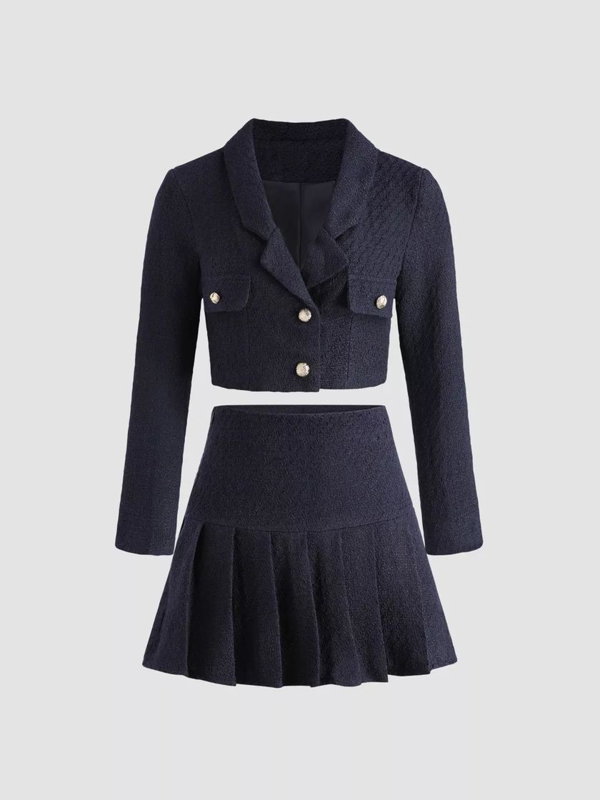 Moda Lady Blue Jacket&Skirt Set | Shop Cider