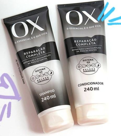 Shampoo e condicionador Reparação Completa OX