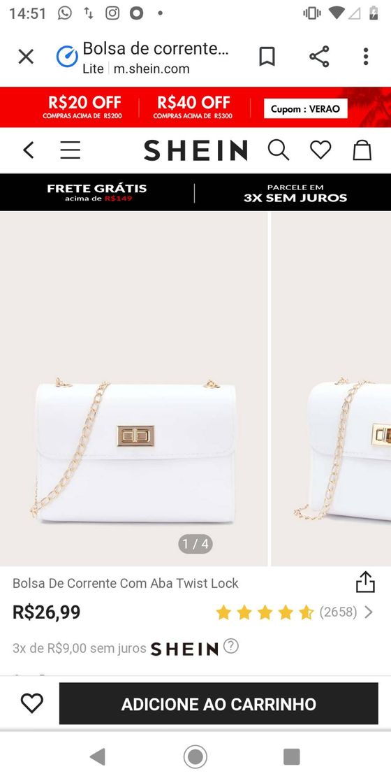 Moda Bolsas chick com descontos   quem aí gosta ?