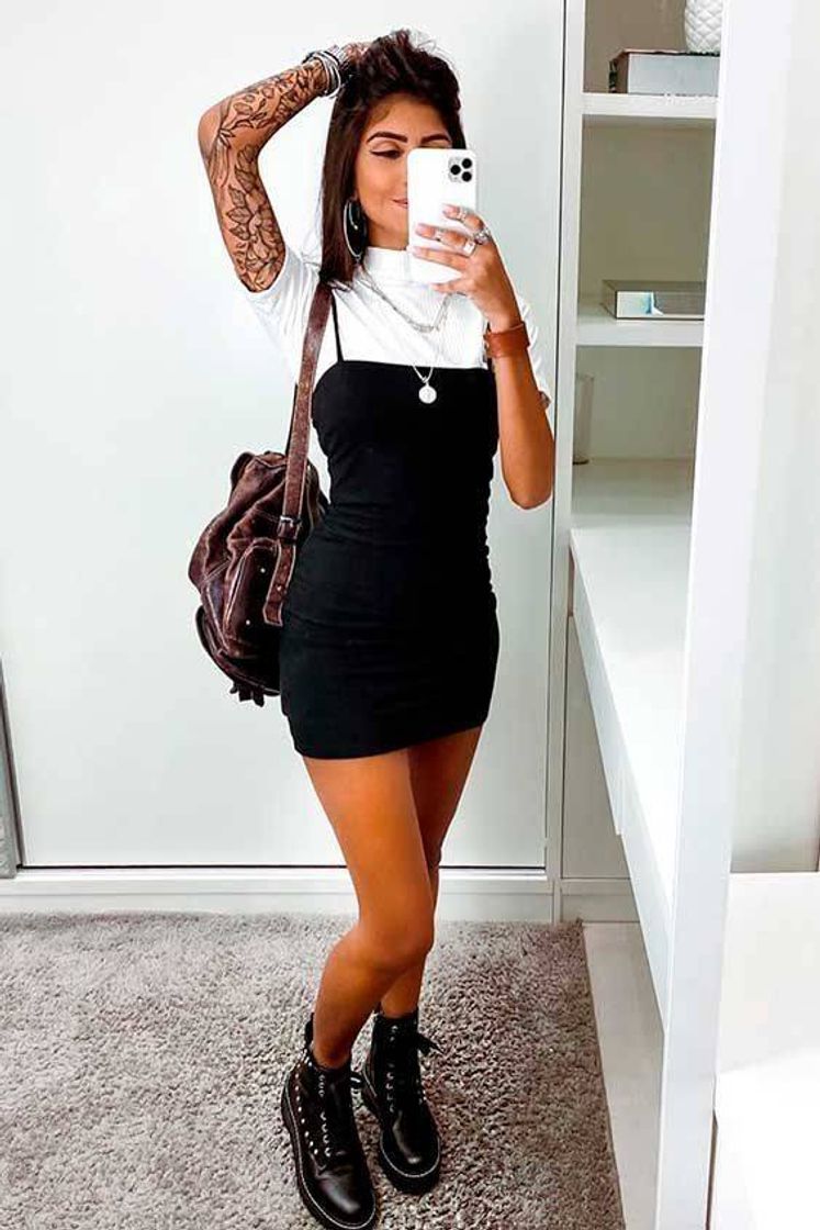 Social Look Vestido e camiseta