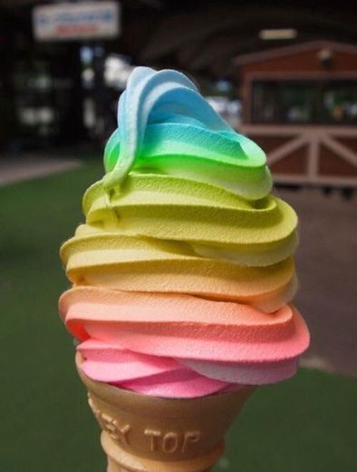 sorvete colorido 