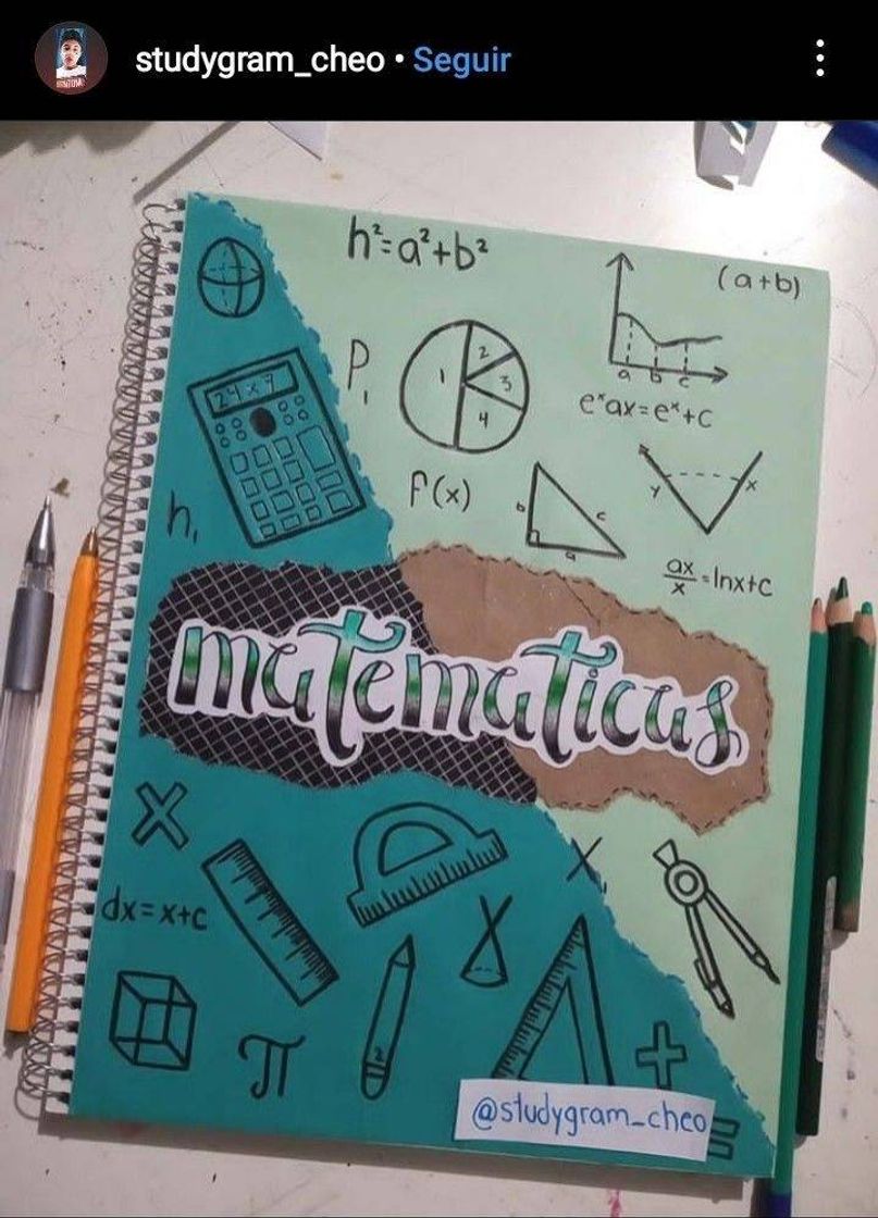 Libros Capa para caderno de matemática 📐📓