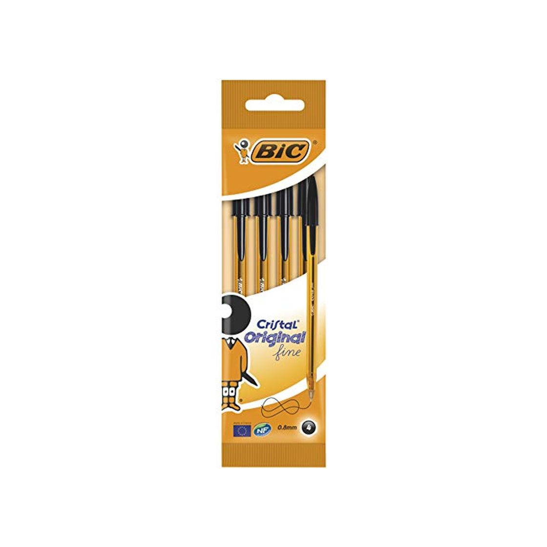 Product BIC Cristal Original Punta Fina - Estuche de 4 bolígrafos