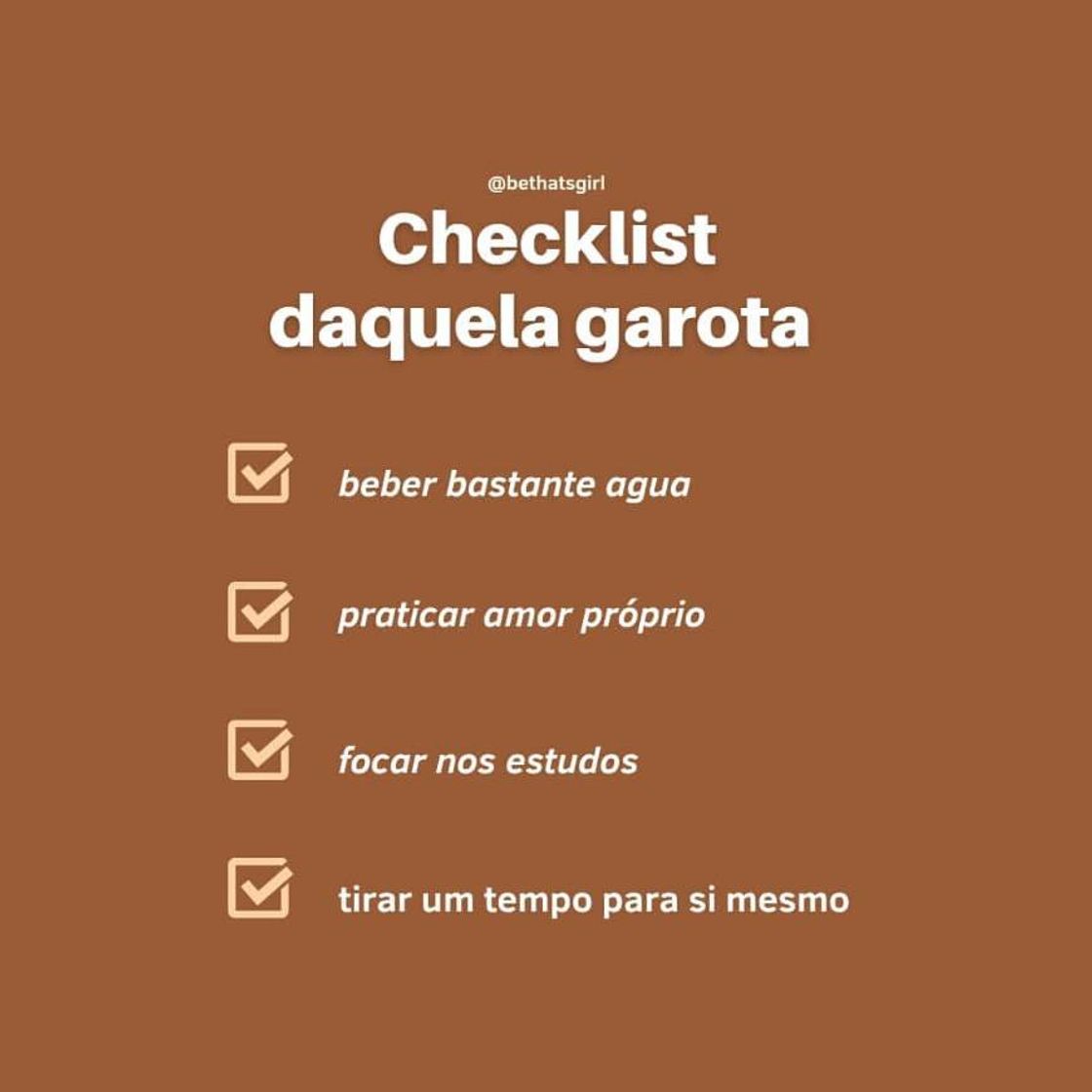 Fashion Checklist daquela garota 