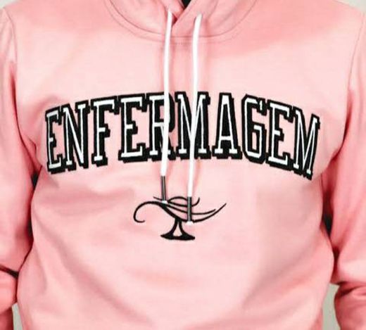 Enfermagem – Moletom Canguru Rosa Claro