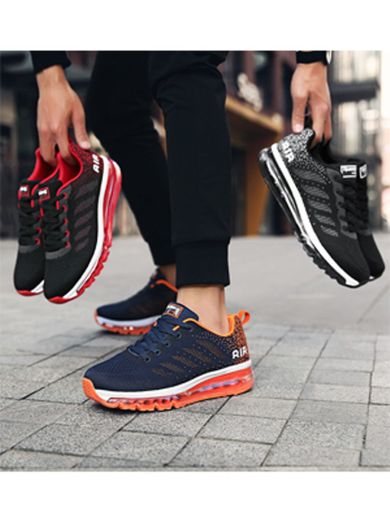 Air Zapatillas de Running para Hombre Mujer Zapatos para Correr y Asfalto Aire Libre y Deportes Calzado Unisexo Gray Pink 38