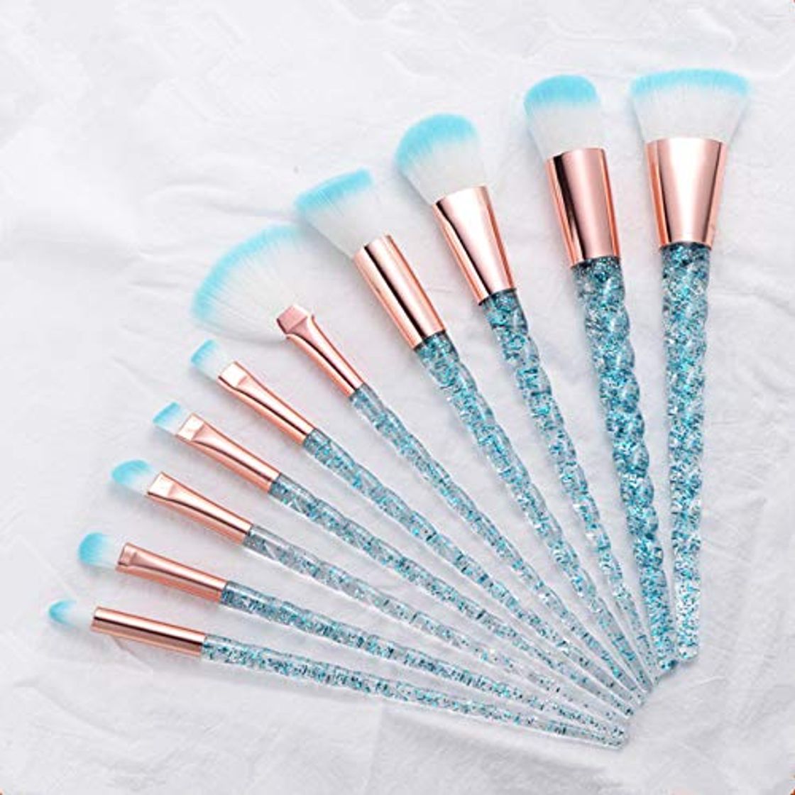 Social 10pcs Juegos de Pinceles de Maquillaje de Unicornio Maquiagem Foundation Powder Cosmetic