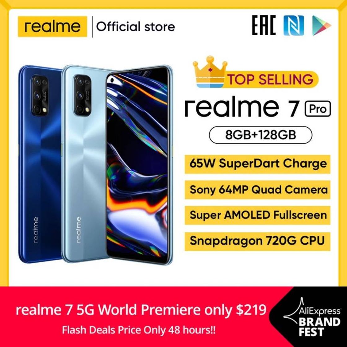 Moda Realme 7 pro, 120 hz-snapdragon 720g , oferta  en aliexpress