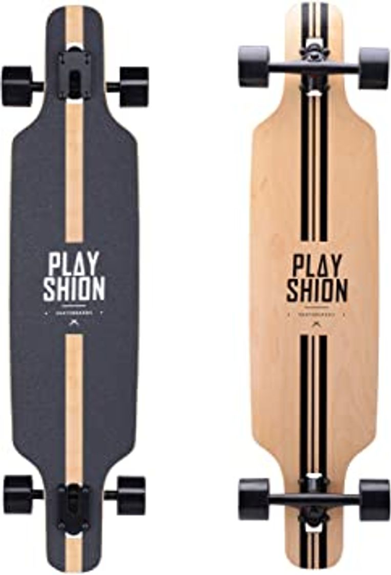 Product Playshion PLAYSHON Longboard 39 Pulgadas, Monopatín con rodamiento de Bolas ABEC-11, Drop