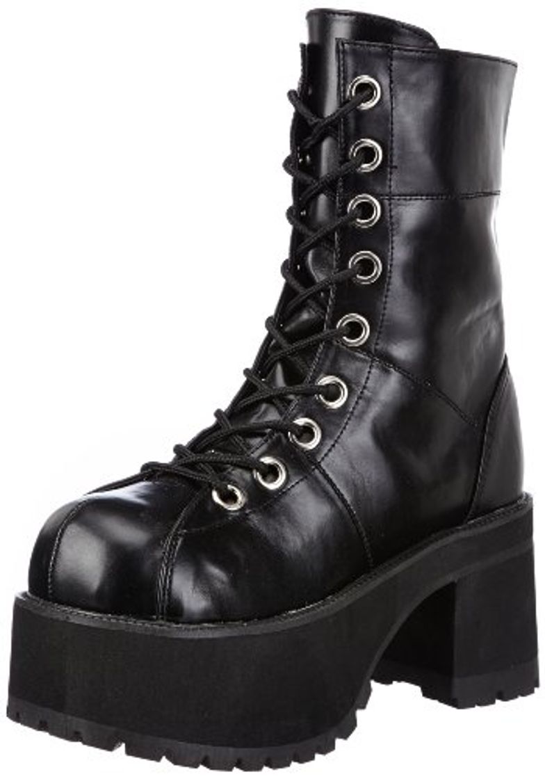 Fashion Demonia RANGER-301, Botas Plataforma para Mujer, Negro