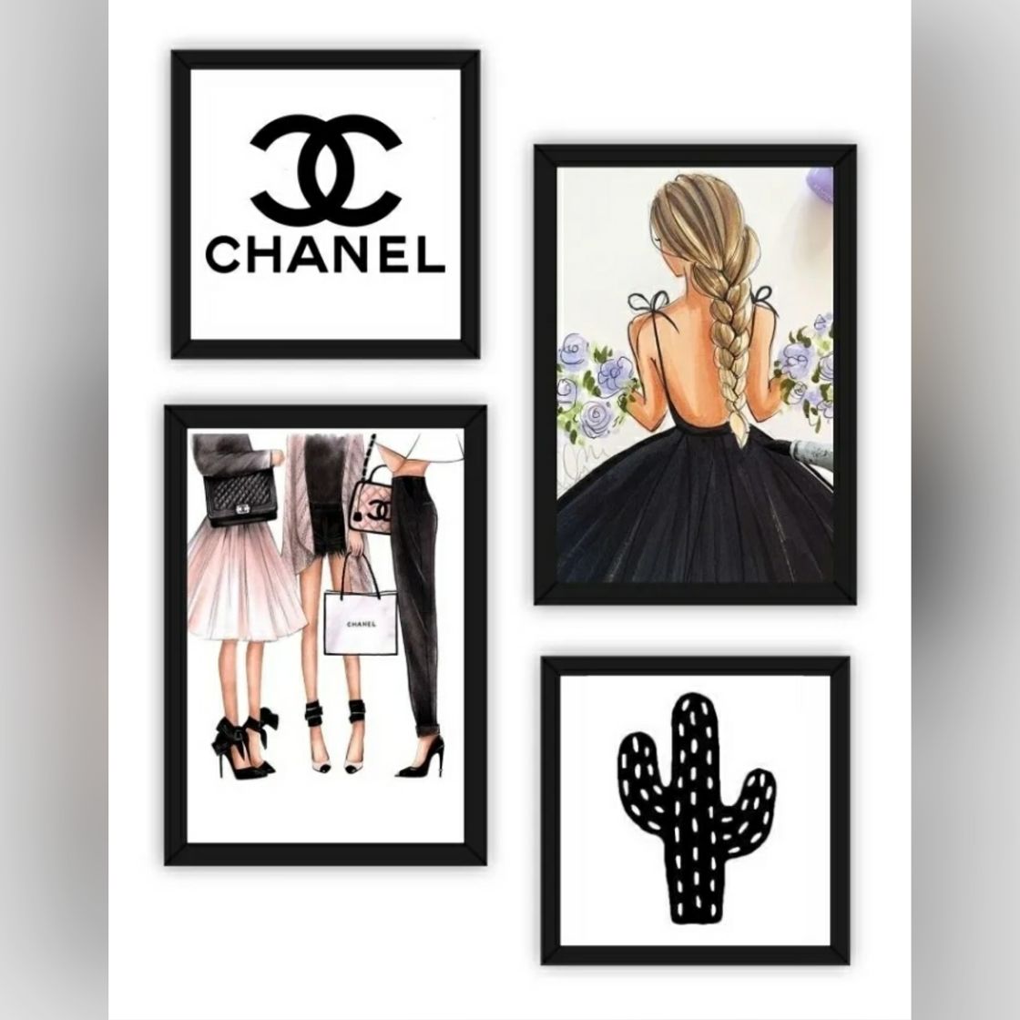 Fashion Kit 4 Quadros Decorativos Tumblr Girls Power - Mercado Livre