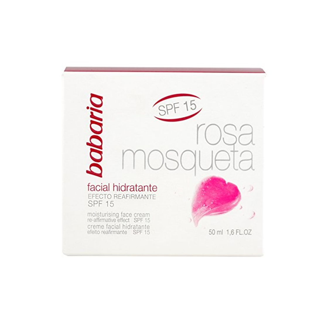 Belleza Babaria Rosa Mosqueta Crema Facial Hidratante con SPF 15