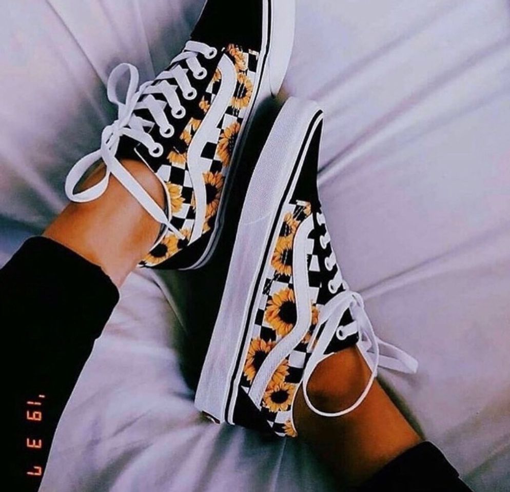 Moda Tênis vans girassóis 