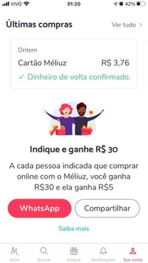 Cartão méliuz 