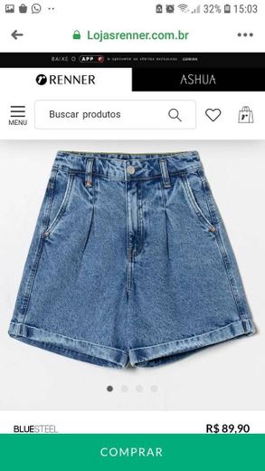 Bermuda jeans cintura alta| Renner