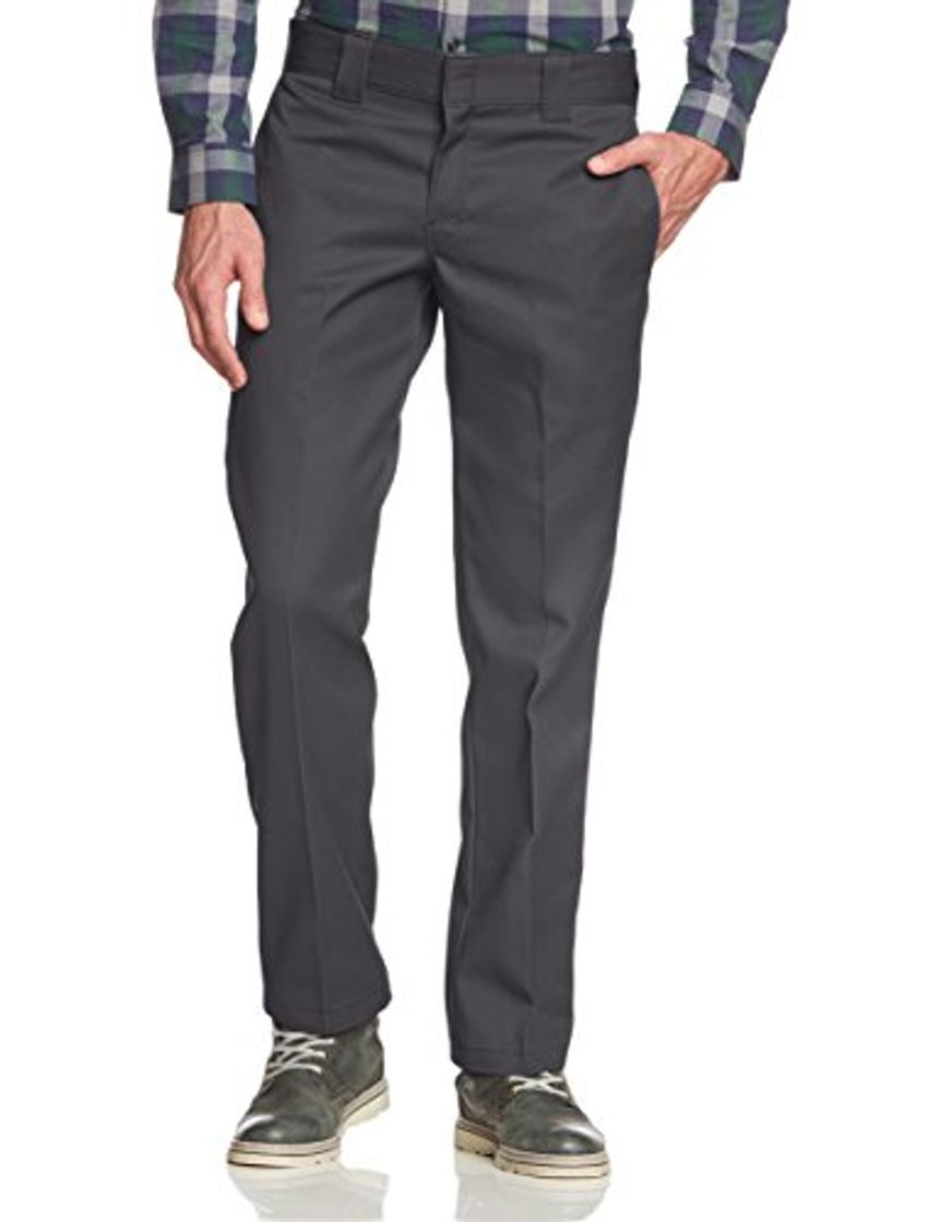 Lugar Dickies Slim Fit Straight - Pantalones para hombre, Gris