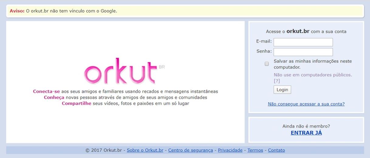 Moda Orkut voltou! 