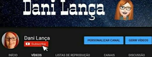 Dani Lança YouTube - página