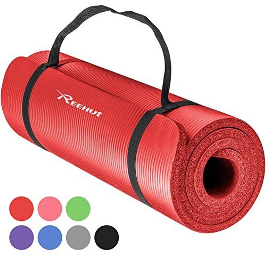 Social REEHUT Colchoneta de Yoga de NBR de Alta Densidad y Extra Gruesa