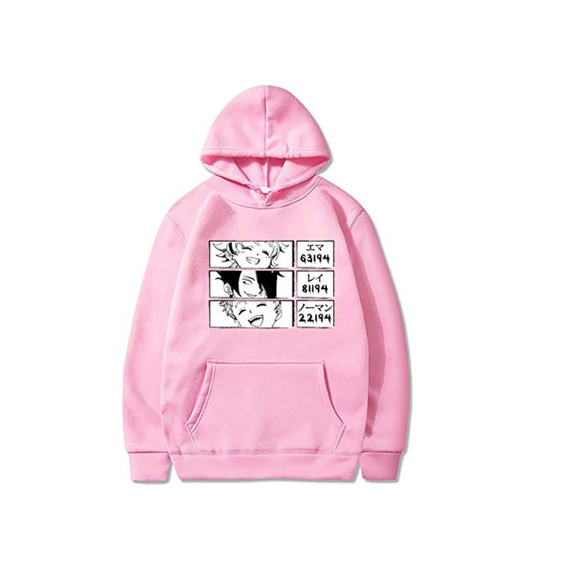 Moda Unisex The Promised Neverland Sudadera con Capucha de Manga Larga Pullover Anime Emma Norman Ray Cosplay Sudadera