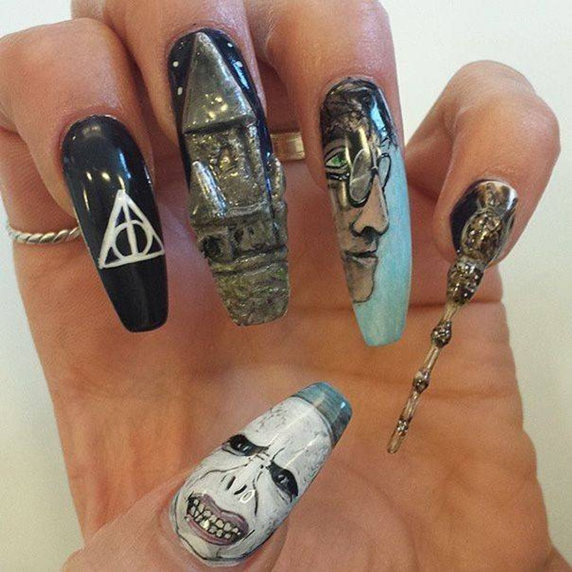 Moda Unhas vibe Hogwarts