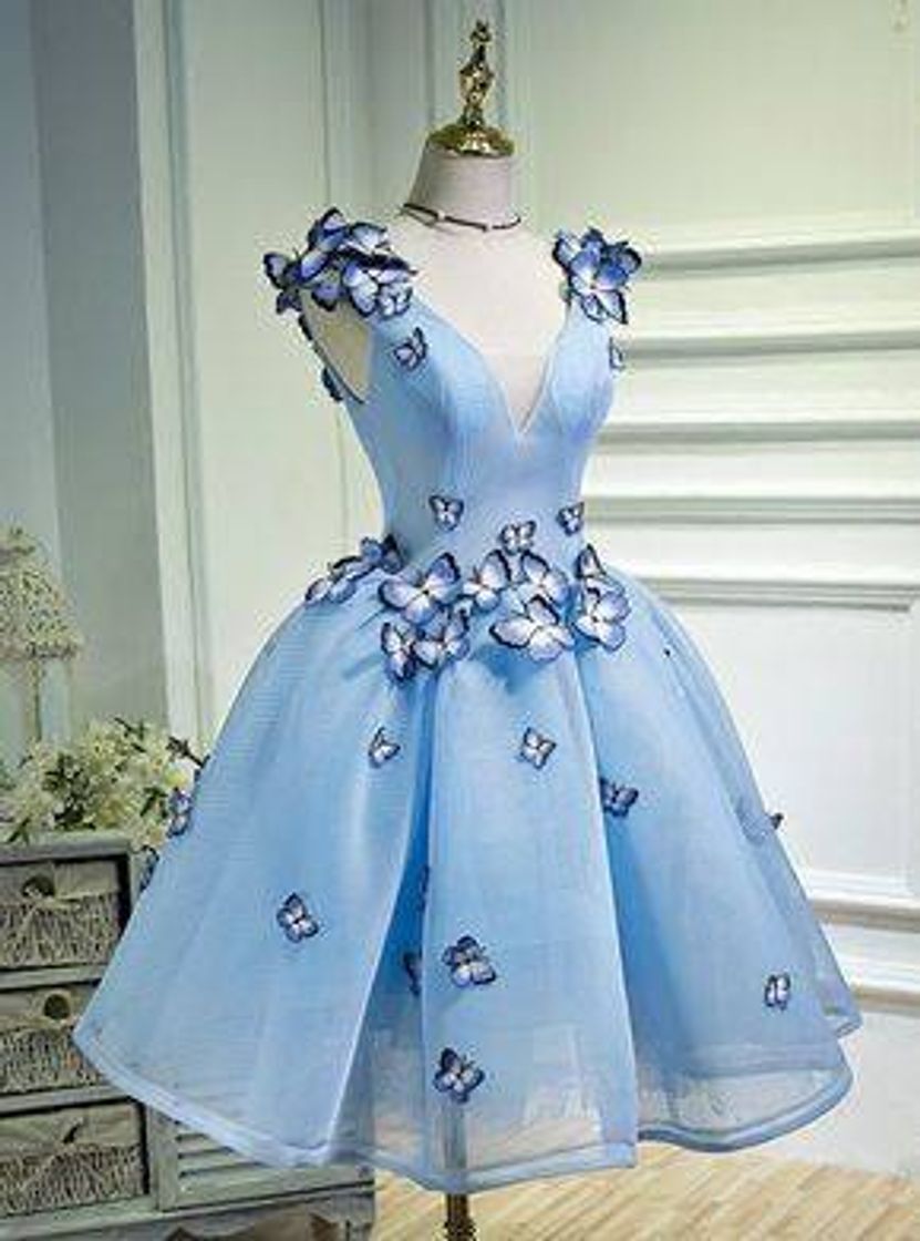 Moda Vestido curto blue