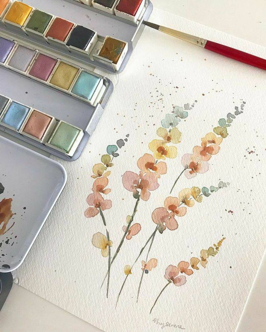 Moda Aquarela flores 🌸