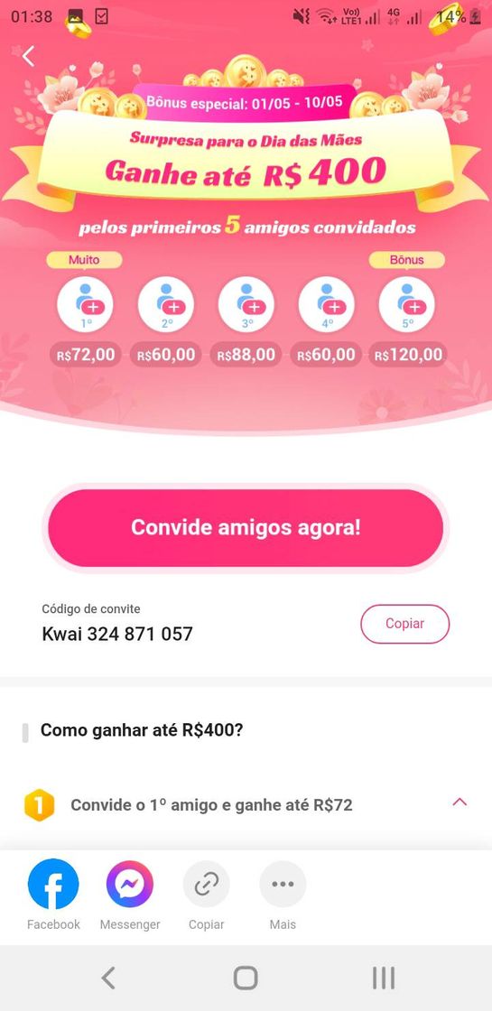 App GANHE DINHEIRO BAIXANDO O KWAI 