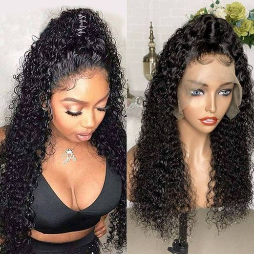 Lace front wig de 360 cabelo humano brasileiro 