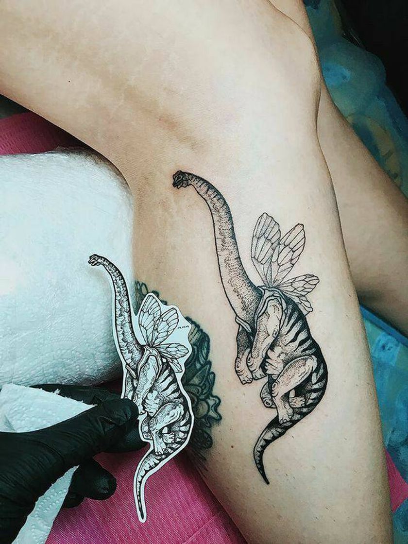 Fashion Tattoo de Dinossauro🦕