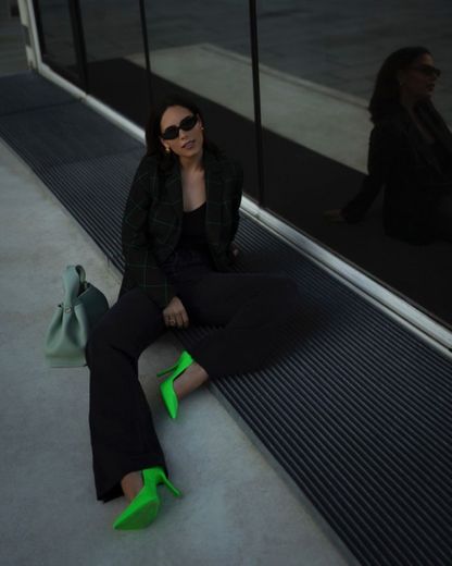 Sapatos verde néon