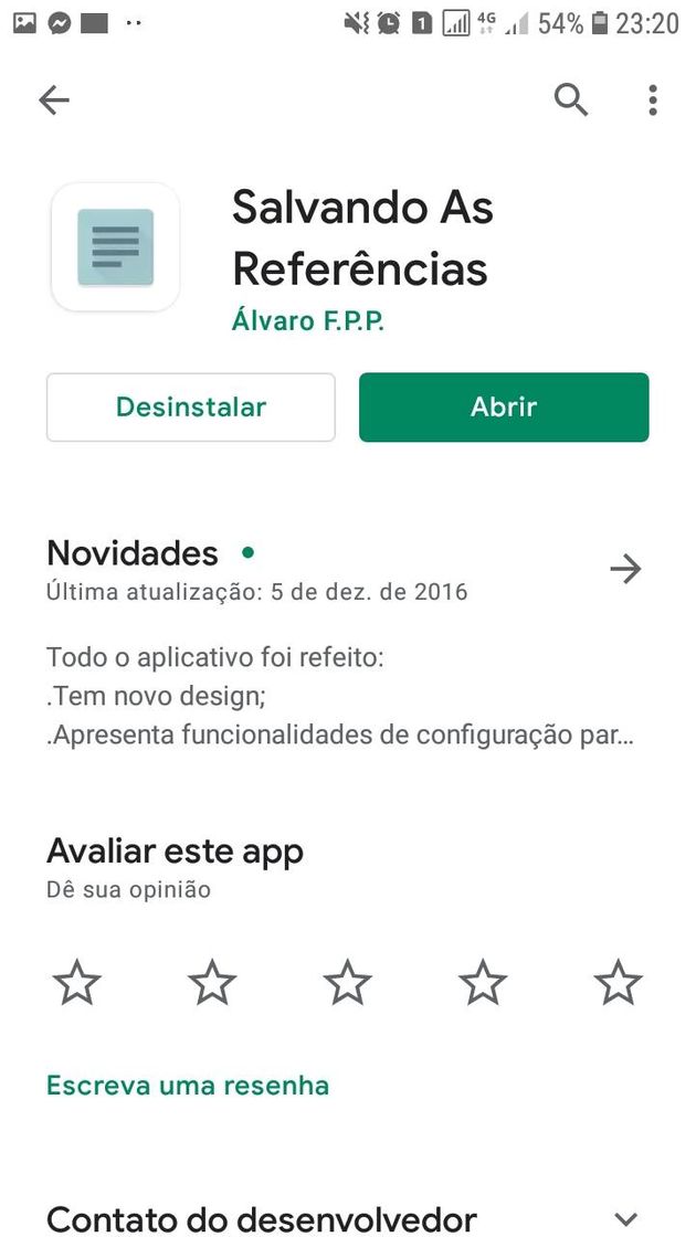 App SAR - Salvando as referências 