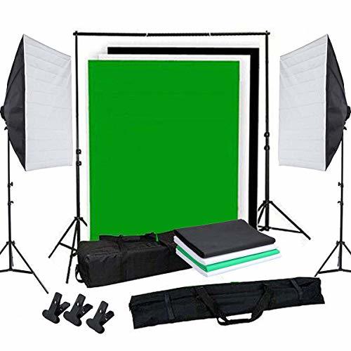 Electrónica OUBO Estudio Fotografia Kit Estudio de la iluminación Contínua Softbox / 4