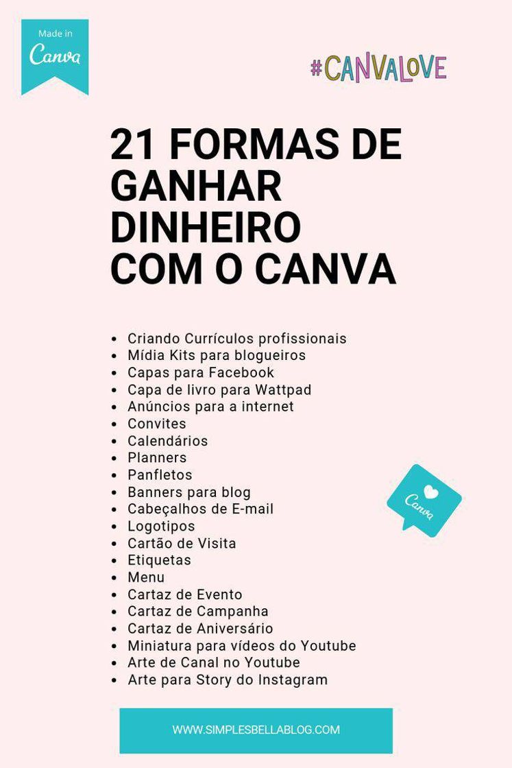 Moda Ganhe dinheiro no canva 