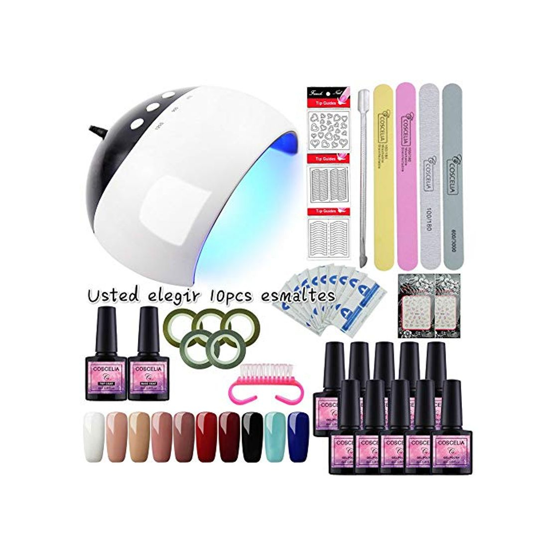 Social Saint-Acior Usted Elegir Cualquier 10pcs Esmalte Semipermanente Soak off 8ml 24W UV/LED